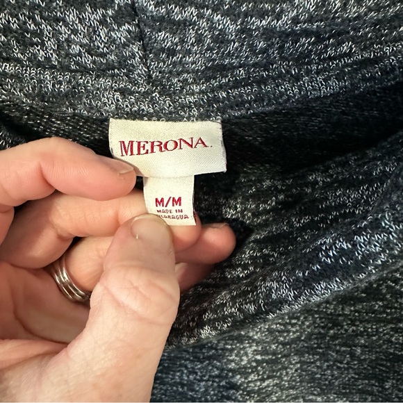 Merona Dark Gray Long Sleeve Cowl Neck Sweater Size Medium - Picture 8 of 11